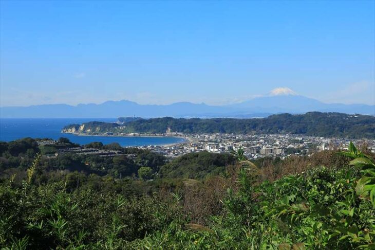パノラマ台からの鎌倉と富士山