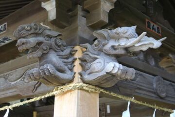 蛭子神社（鎌倉市小町）手水舎の獅子と象