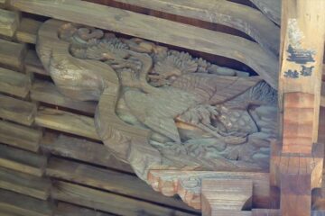 上町屋天満宮の木彫り