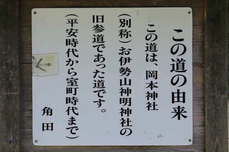 岡本神社の道の由来