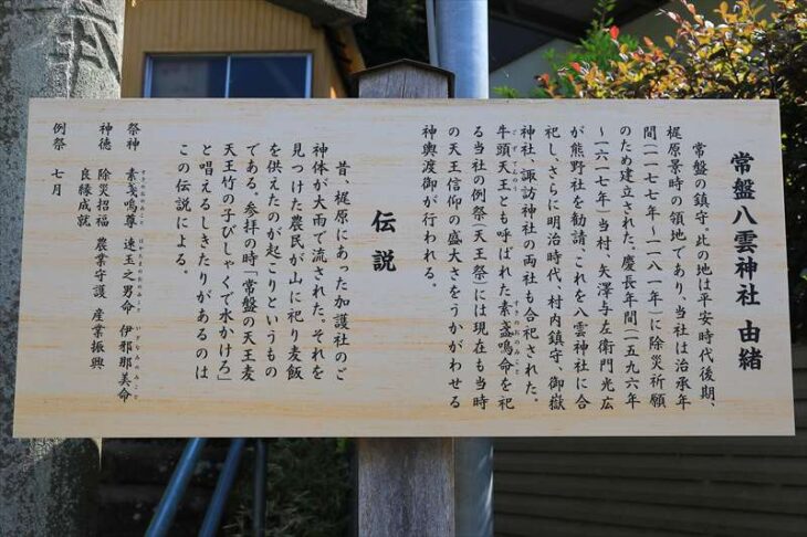 常盤八雲神社の由緒・歴史