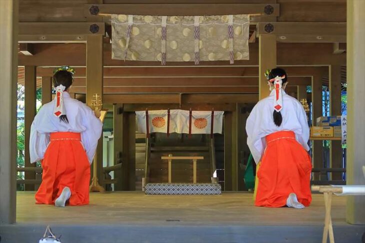 鎌倉宮 例大祭の舞の練習風景