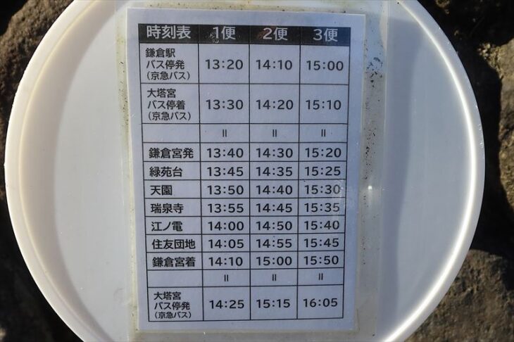 鎌倉市二階堂エリアの乗り合いバス