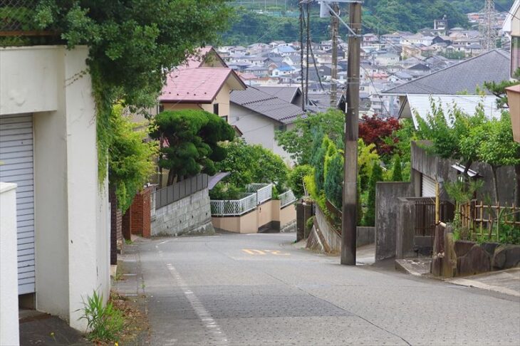 梶原山住宅地の丘陵エリア