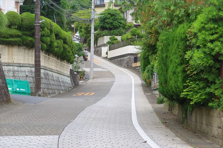 梶原山住宅地の丘陵エリア