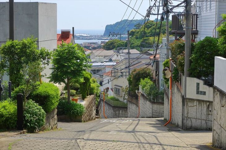 腰越5丁目の高台からの風景