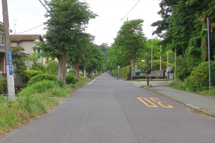 手広4丁目と手広6丁目の間の道