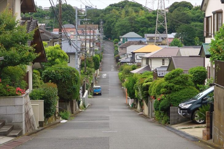 寺分2丁目の街並み