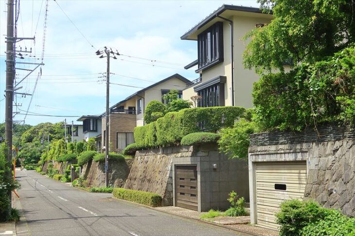 津西1丁目・鎌倉白山坂自治会エリア