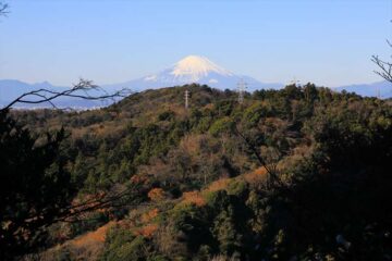 紅葉谷から見る富士山