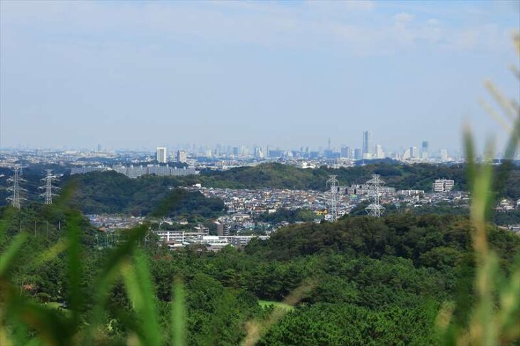 大平山から見た横浜方面の景色