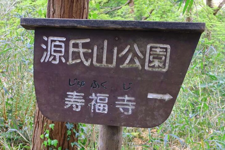 源氏山公園の看板