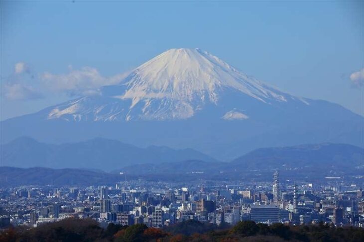 勝上献展望台から見た富士山