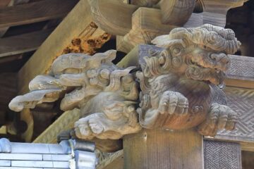 円覚寺 大方丈の唐獅子と象の像