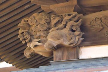 龍口寺の大書院の唐獅子像