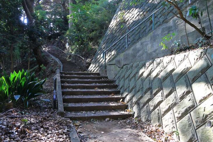 龍口寺の仏舎利塔への階段