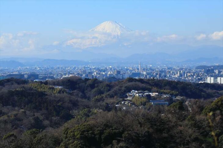 勝上献展望台からの富士山