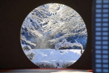 1月の明月院の悟りの窓