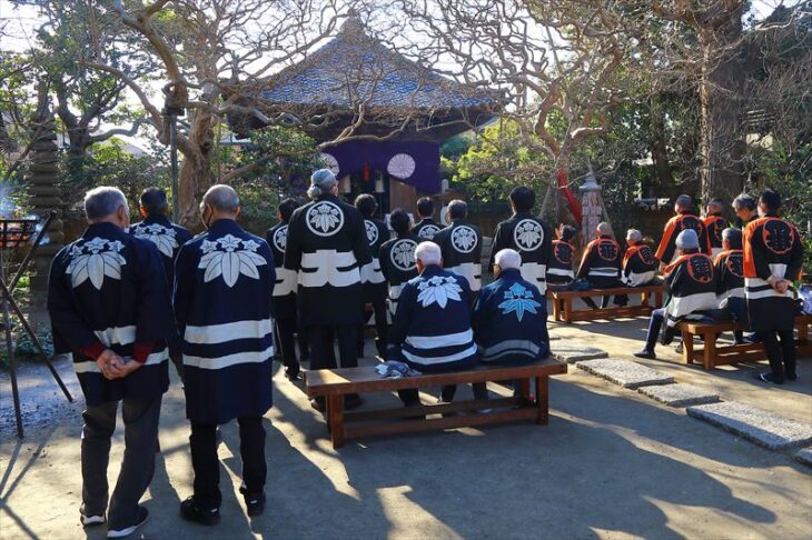 宝戒寺の太子講の様子