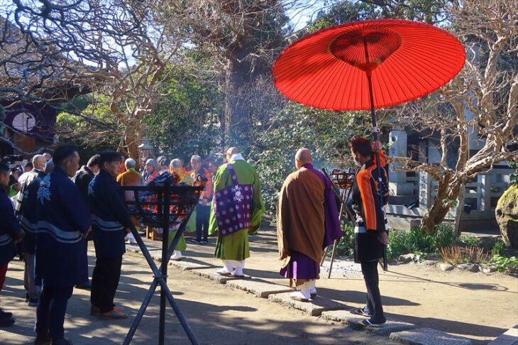 宝戒寺の太子講の様子