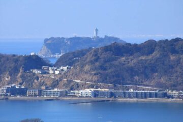 浄明寺緑地 パノラマ台から見た江ノ島
