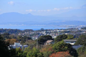 鎌倉山神社近くからの富士山のビュースポット