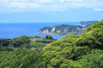 水道山展望台から見た稲村ヶ崎