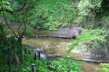 一条恵観山荘から見る滑川