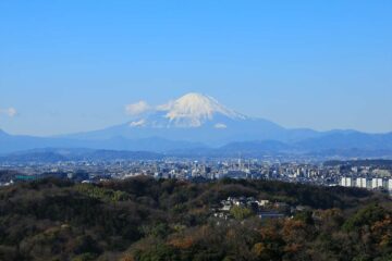 勝上献展望台から見る富士山