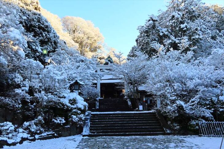 鎌倉宮の雪景色