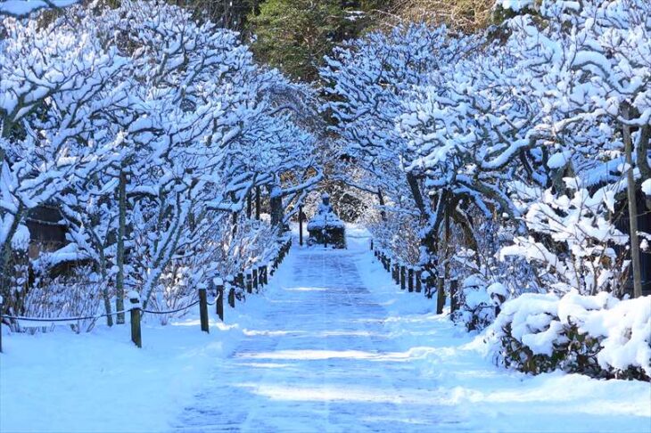 東慶寺の雪景色