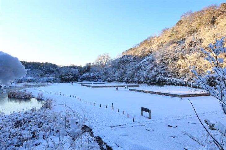 永福寺跡の雪景色