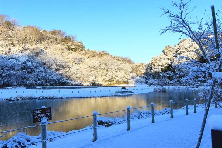 永福寺跡の雪景色